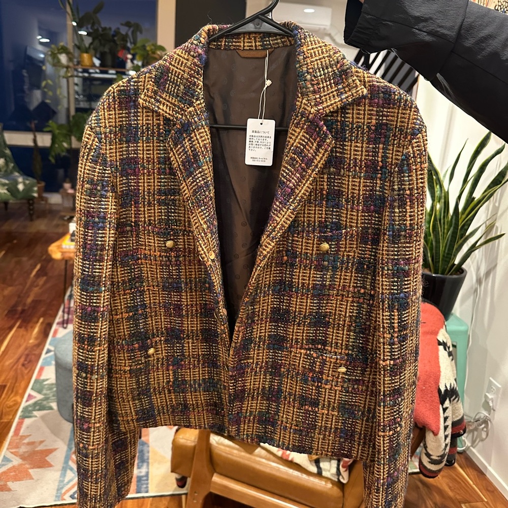 KAPITAL CASA TWEED CHECK BABA SAWYER JACKET Size 2 - Picture 2 of 6